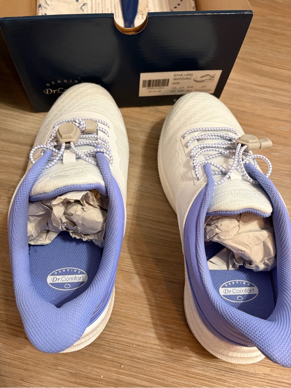 Dr. Comfort Women's White & Lavender Athletic Shoes